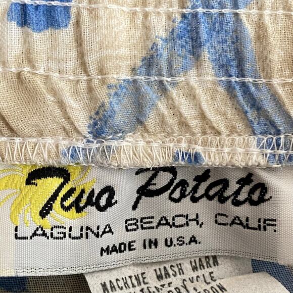 Vintage 80s 90s NOS Two Potato Tiered Midi Skirt M Pastel Boho Coastal Sheer - Picture 8 of 9